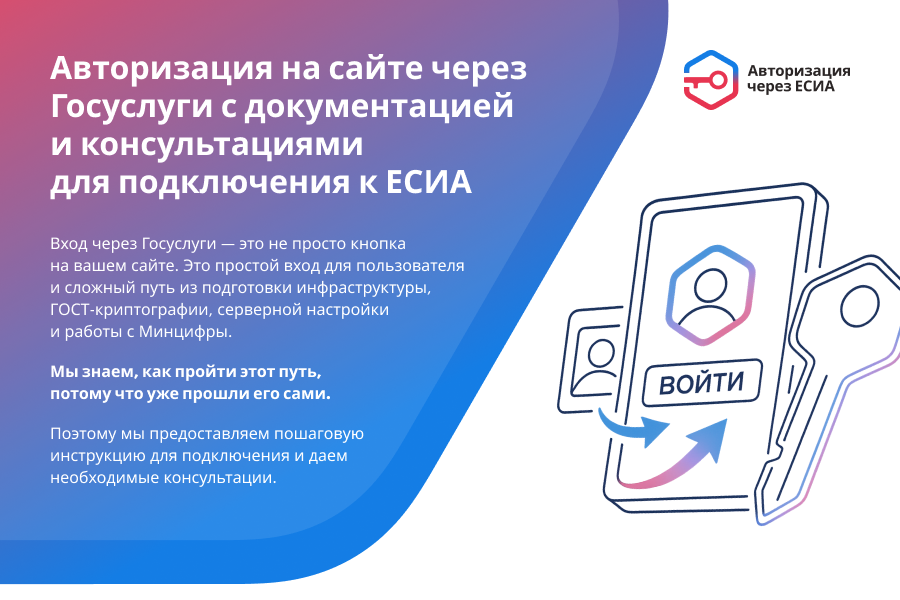 Фото 1: «ЕСИА Авторизация. Вход на сайт через Госуслуги»